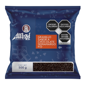 PAQ C/500GRS GRANILLO CHOCOLATE SEMIAMARGO "HD" ALPEZZI