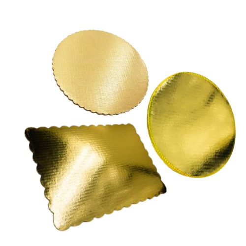 Bases carton doradas