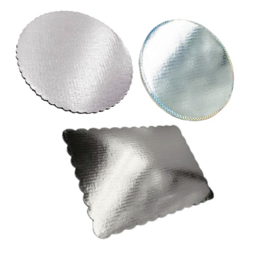 Bases carton plateadas