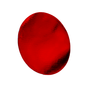 PZA BASE CARTON C/DOBLE LISTON 28CM COLOR ROJO